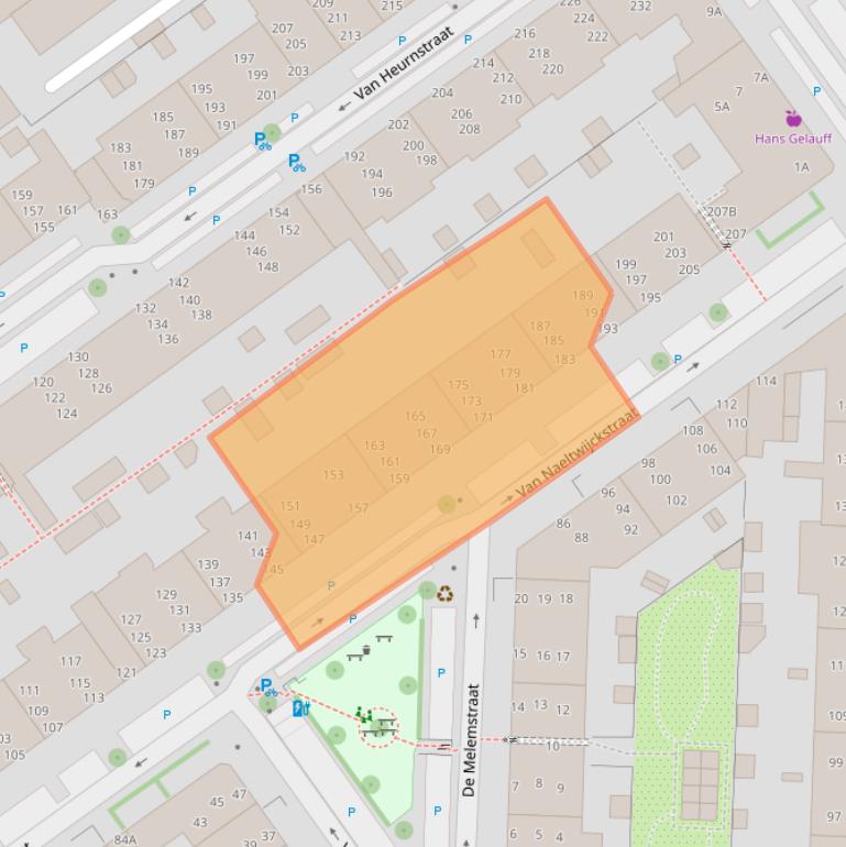 Kaart van postcodegebied 2274NZ.