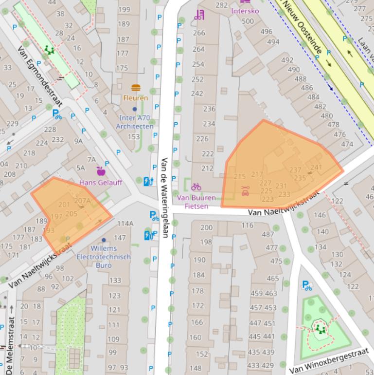 Kaart van postcodegebied 2274PA.