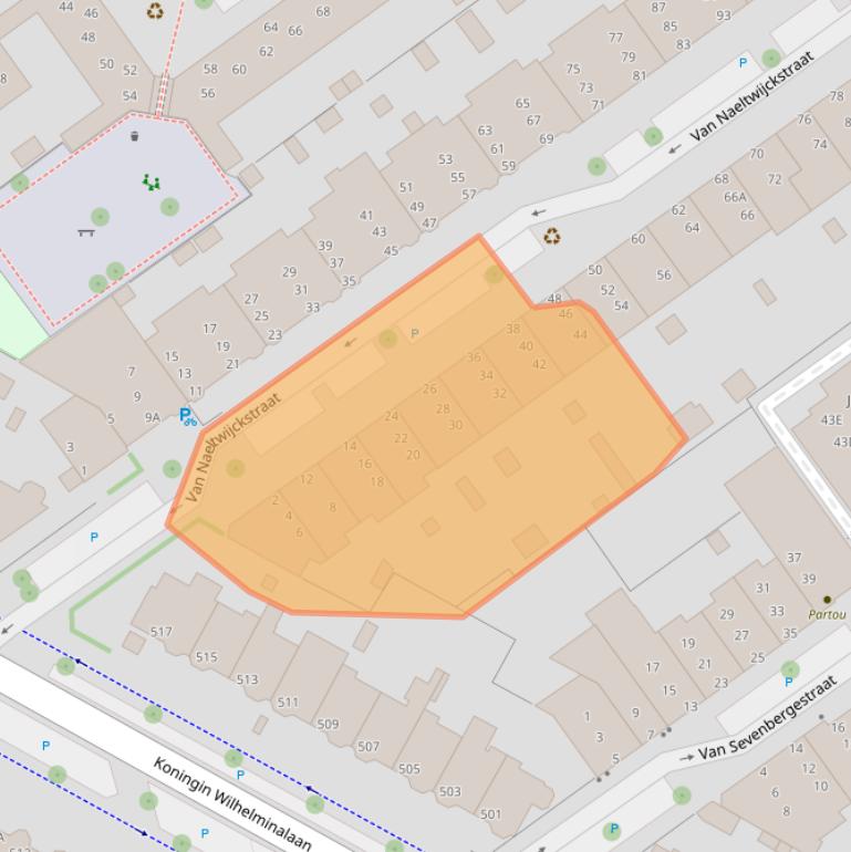 Kaart van postcodegebied 2274PB.