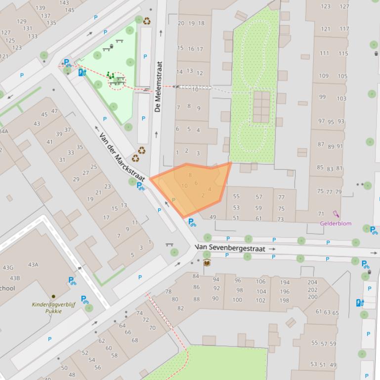 Kaart van postcodegebied 2274PH.