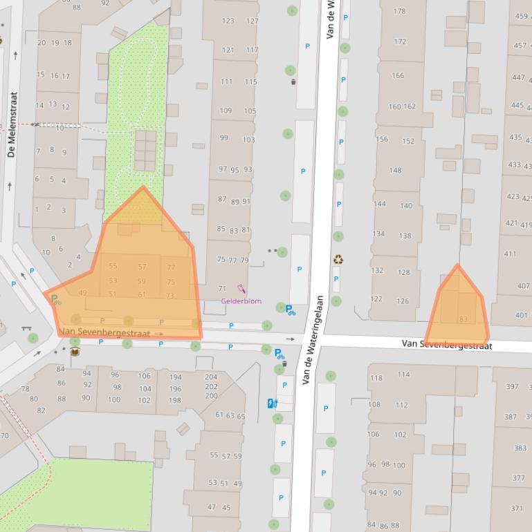Kaart van postcodegebied 2274PK.