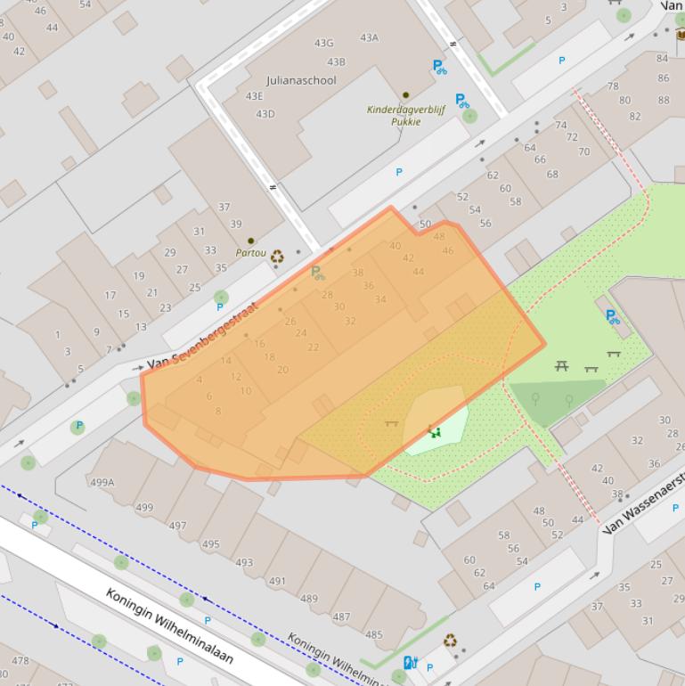 Kaart van postcodegebied 2274PL.