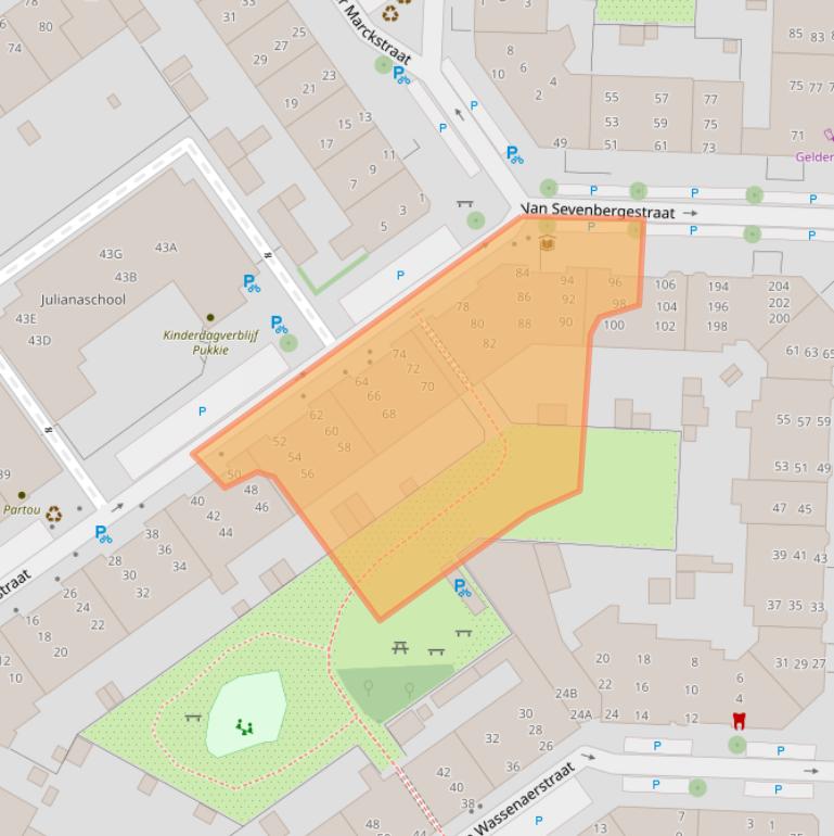 Kaart van postcodegebied 2274PM.