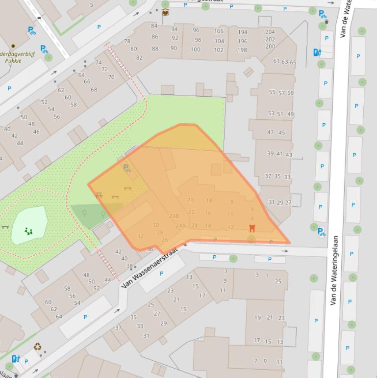 Kaart van postcodegebied 2274RC.