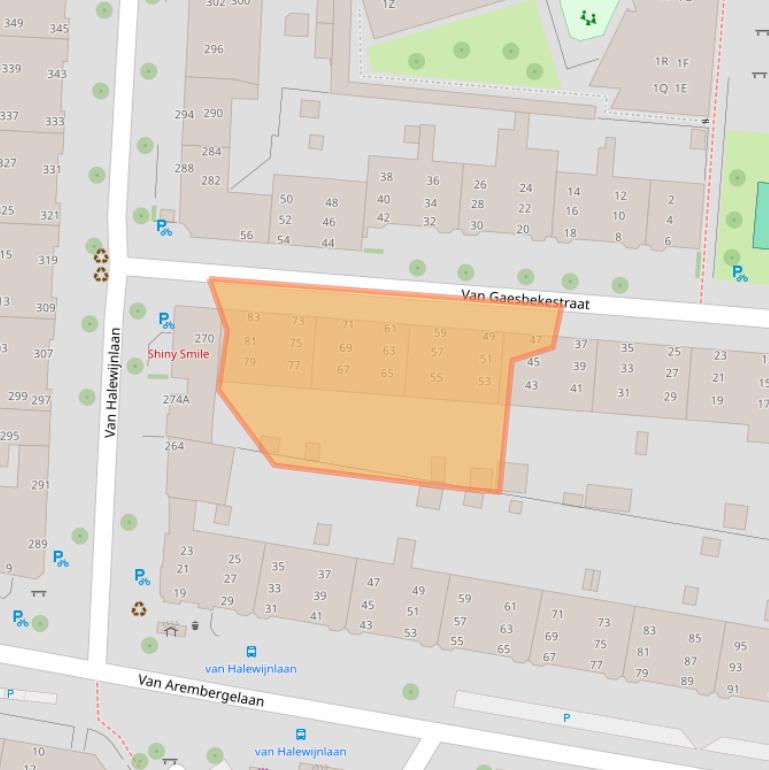 Kaart van postcodegebied 2274RV.