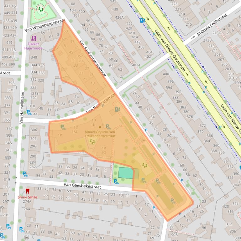 Kaart van postcodegebied 2274RX.