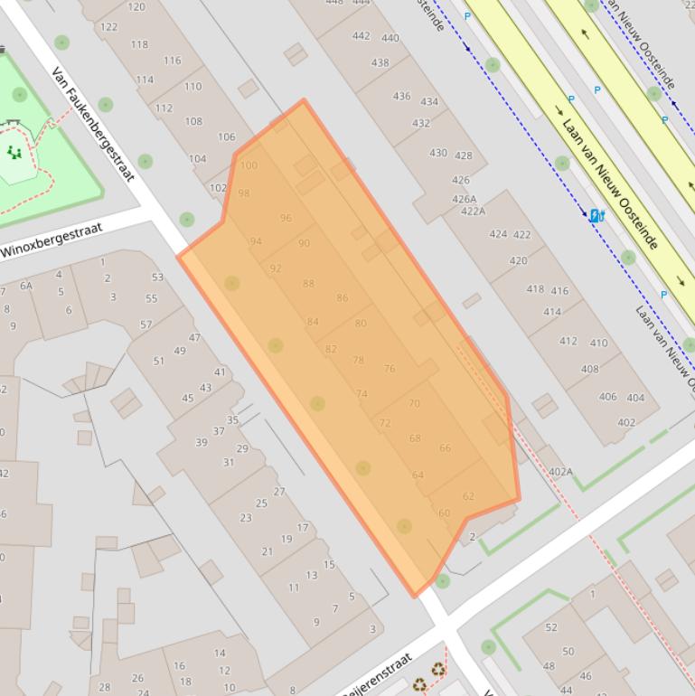 Kaart van postcodegebied 2274SB.