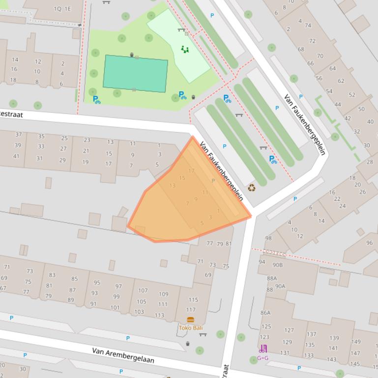 Kaart van postcodegebied 2274SE.