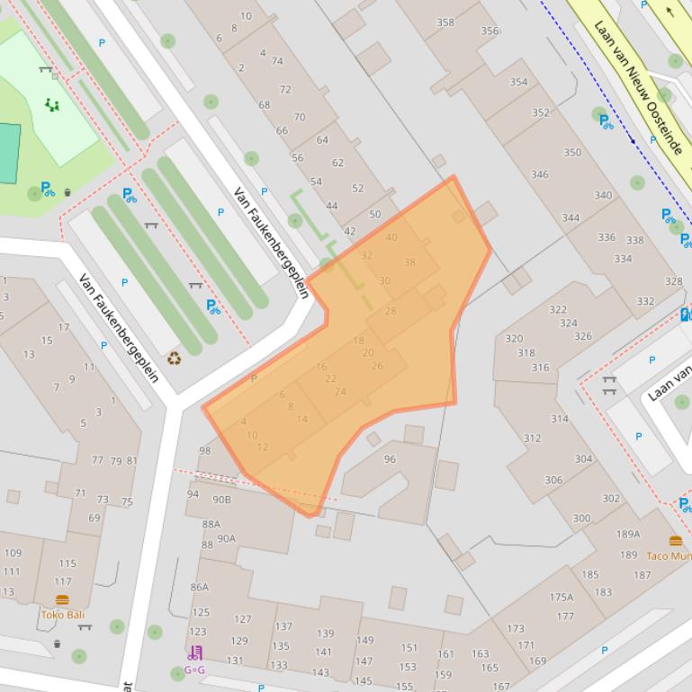 Kaart van postcodegebied 2274SG.