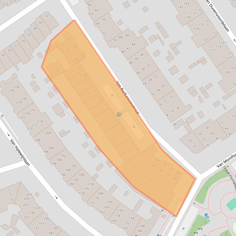 Kaart van postcodegebied 2274SL.