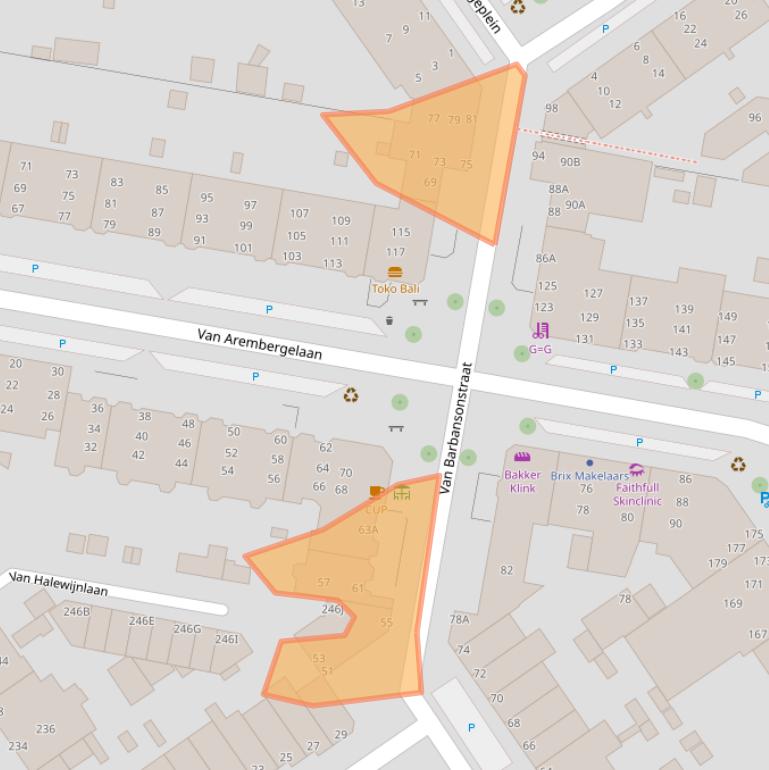 Kaart van postcodegebied 2274SM.