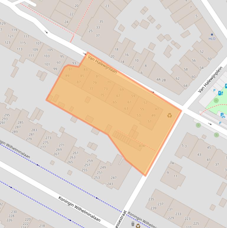 Kaart van postcodegebied 2274TD.