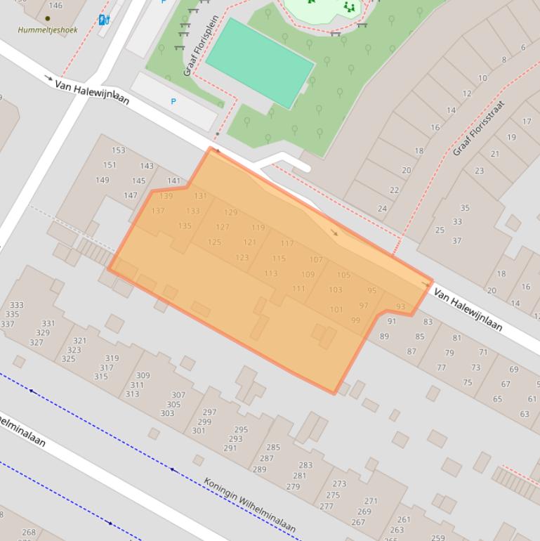 Kaart van postcodegebied 2274TE.