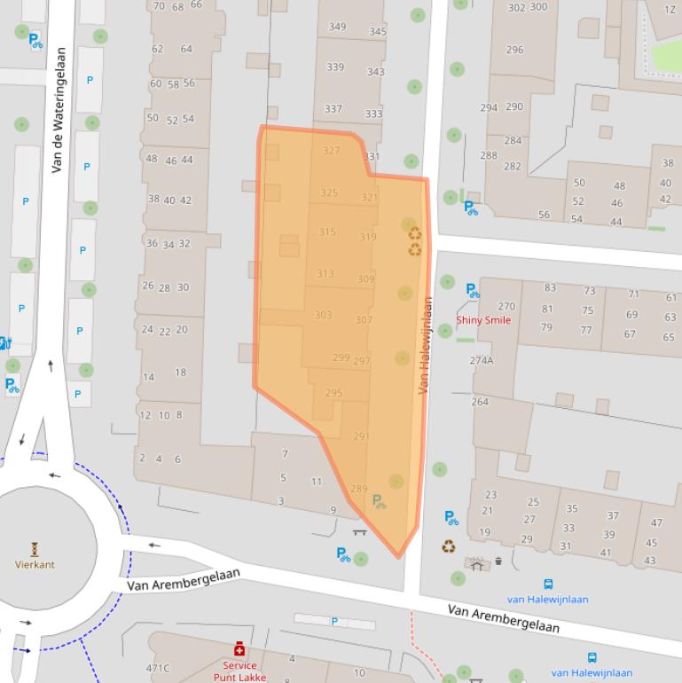 Kaart van postcodegebied 2274TK.