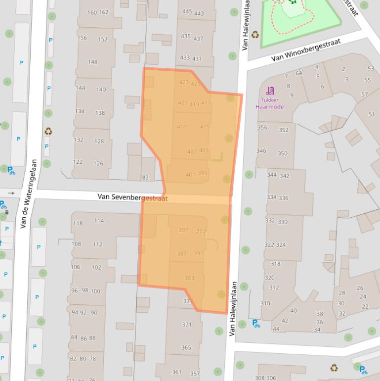 Kaart van postcodegebied 2274TM.