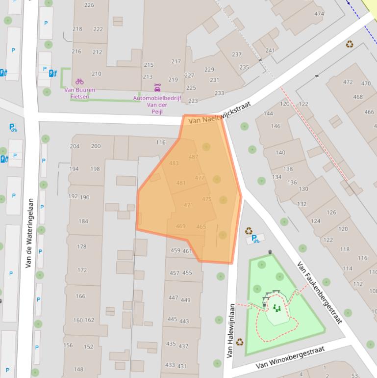 Kaart van postcodegebied 2274TP.