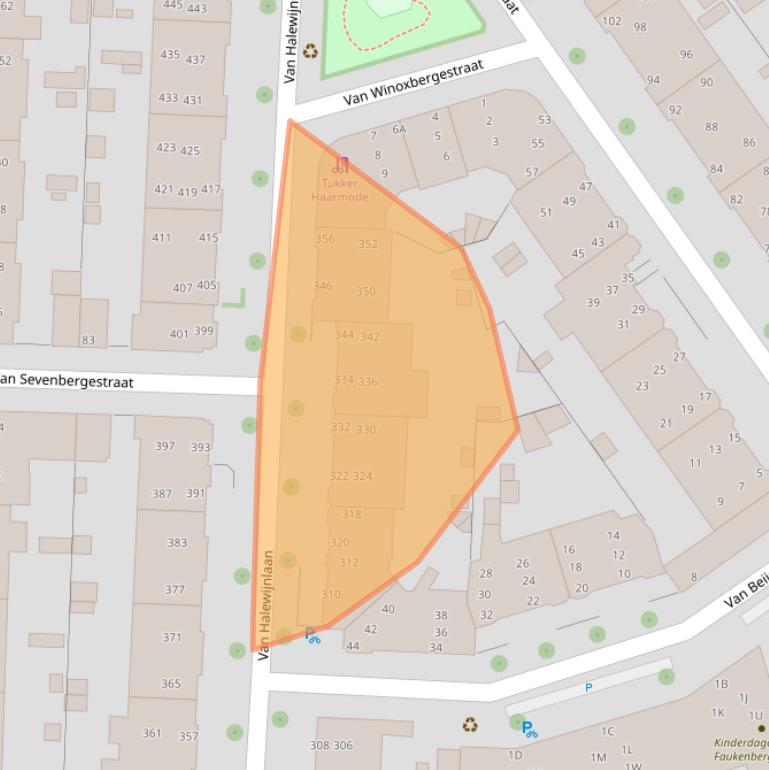 Kaart van postcodegebied 2274TX.