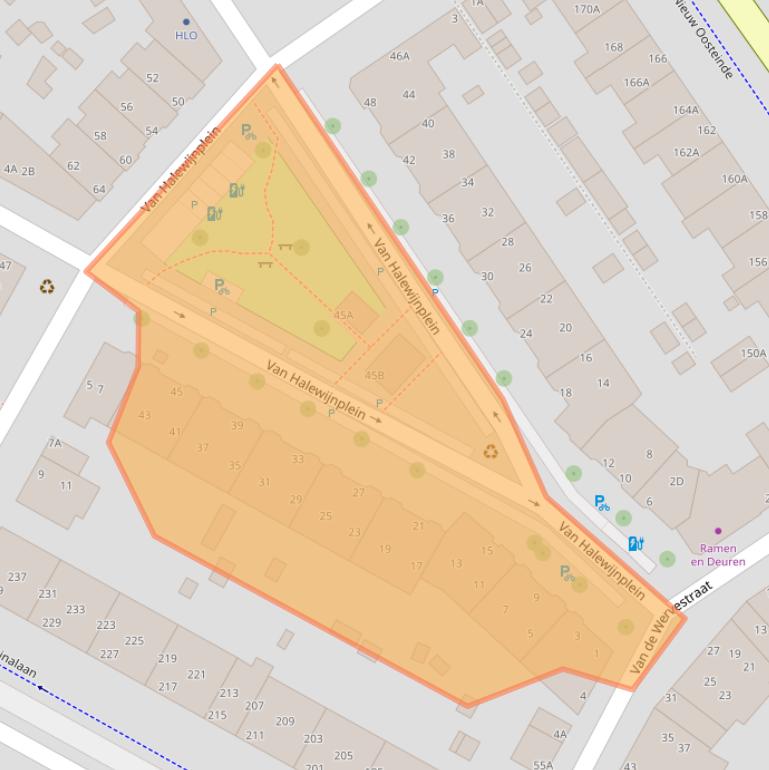 Kaart van postcodegebied 2274VB.