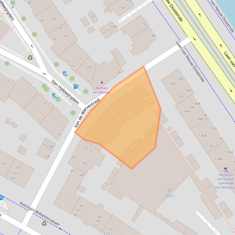 Kaart van postcodegebied 2274VE.