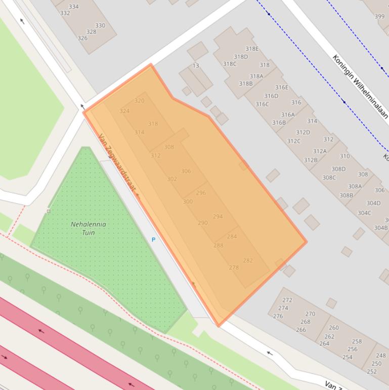 Kaart van postcodegebied 2274VP.