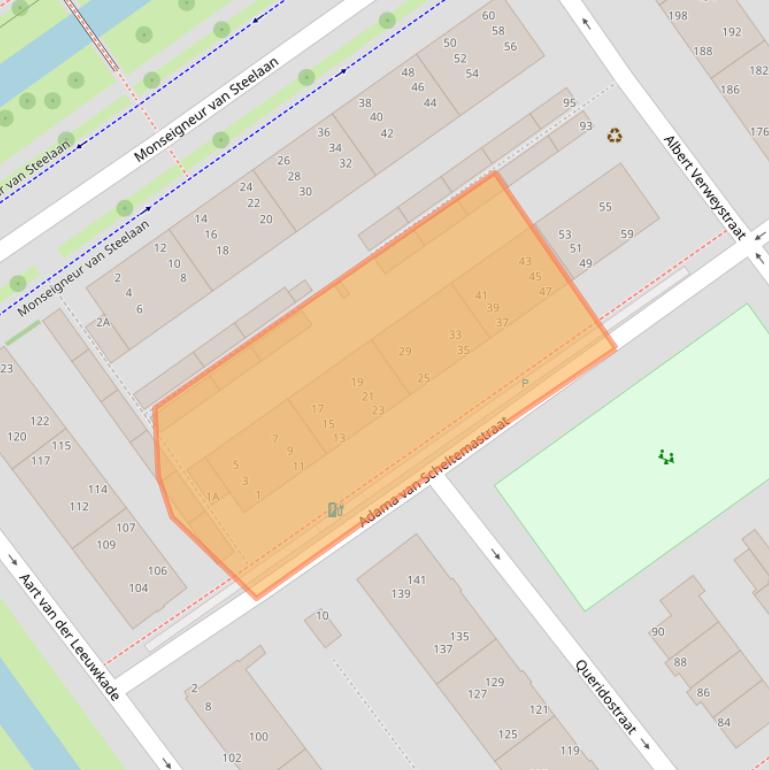 Kaart van postcodegebied 2274VT.