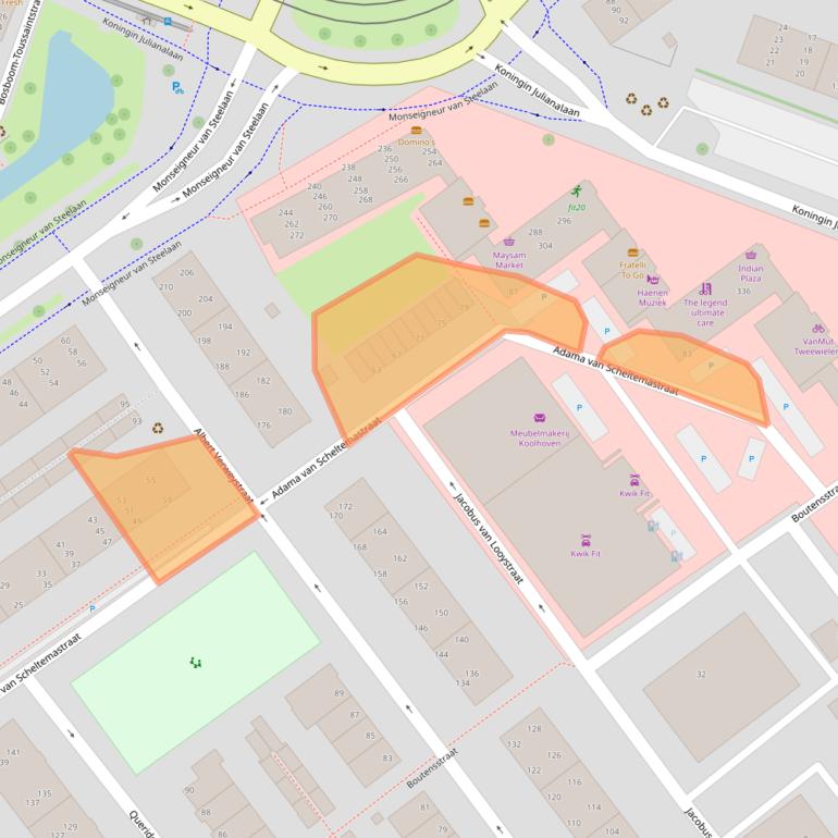 Kaart van postcodegebied 2274VV.