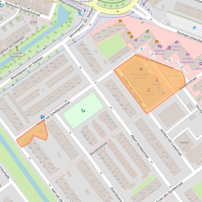 Kaart van postcodegebied 2274VW.