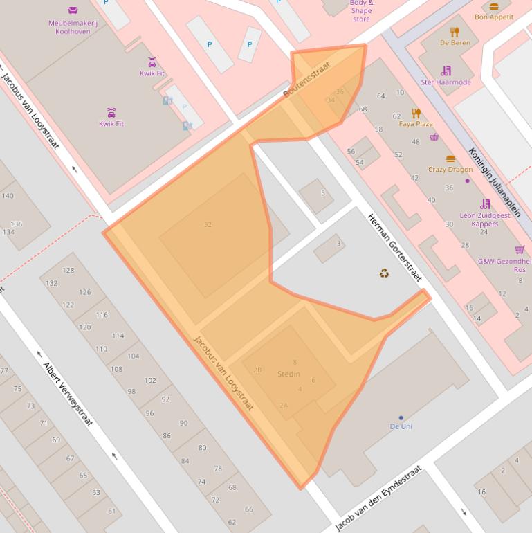 Kaart van postcodegebied 2274VX.