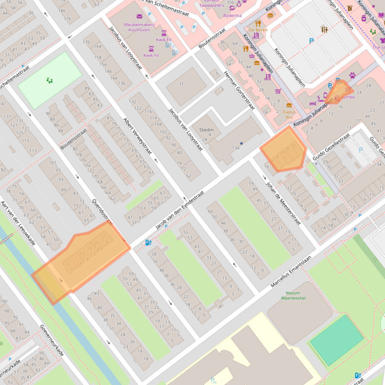 Kaart van postcodegebied 2274VZ.