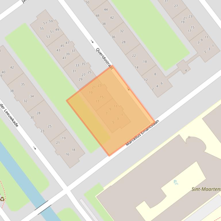 Kaart van postcodegebied 2274XB.