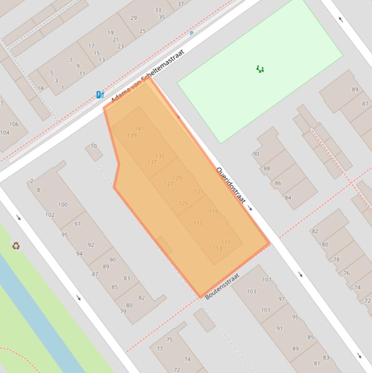 Kaart van postcodegebied 2274XE.