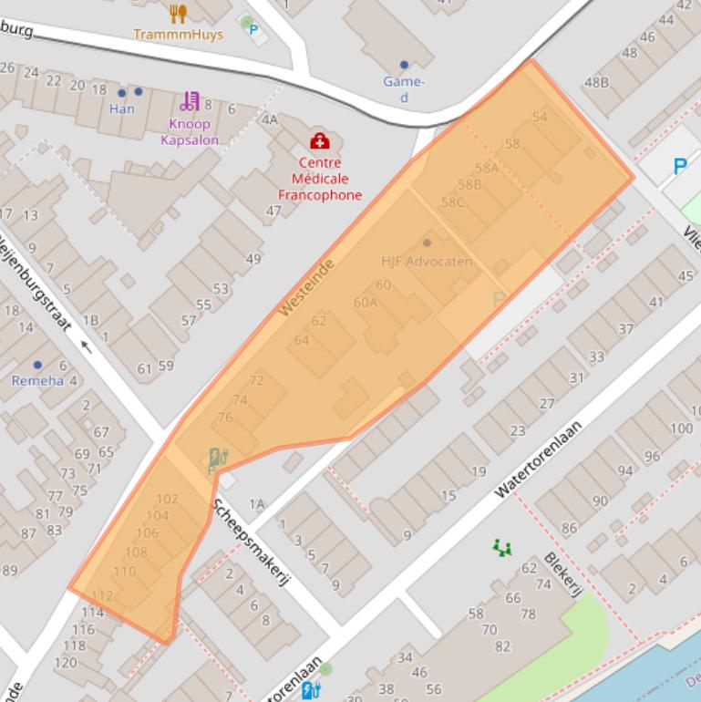 Kaart van postcodegebied 2275AG.