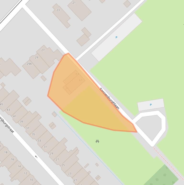 Kaart van postcodegebied 2275AP.