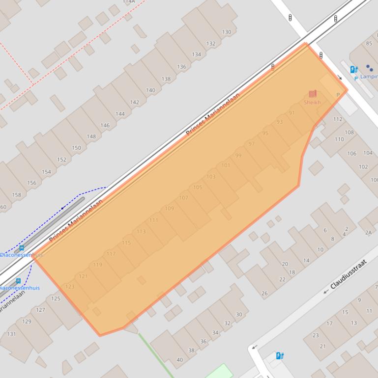 Kaart van postcodegebied 2275BC.