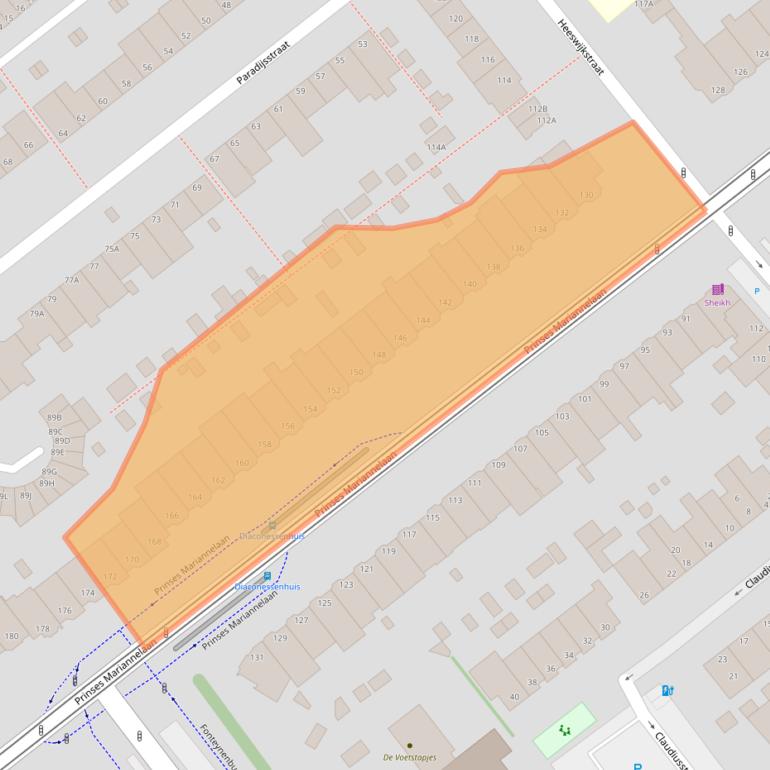 Kaart van postcodegebied 2275BL.