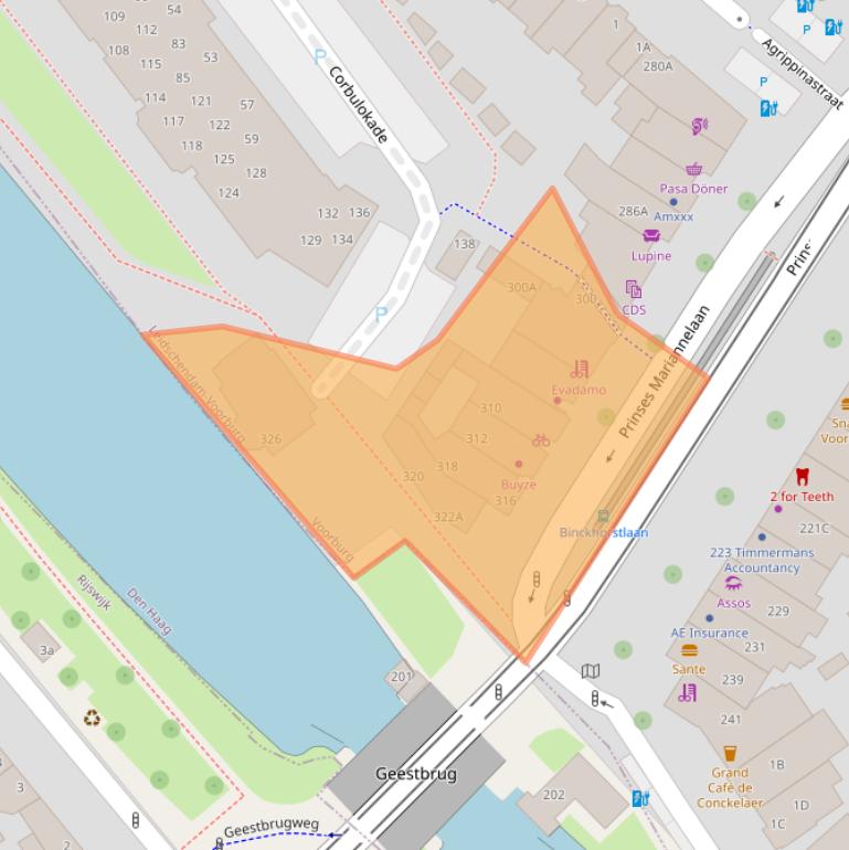 Kaart van postcodegebied 2275BR.