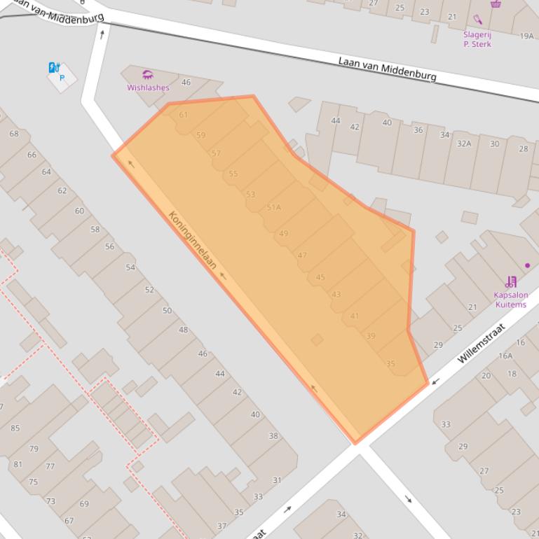 Kaart van postcodegebied 2275CK.