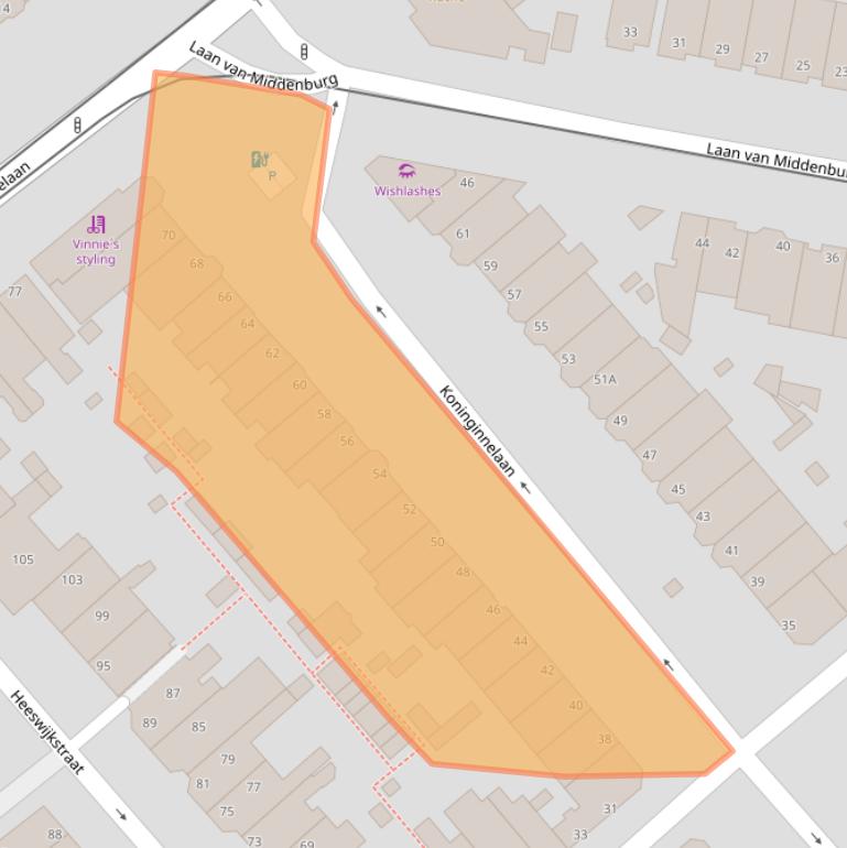 Kaart van postcodegebied 2275CM.