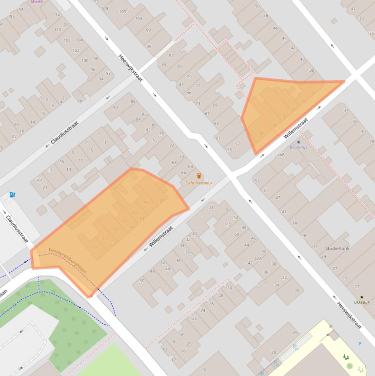 Kaart van postcodegebied 2275CP.