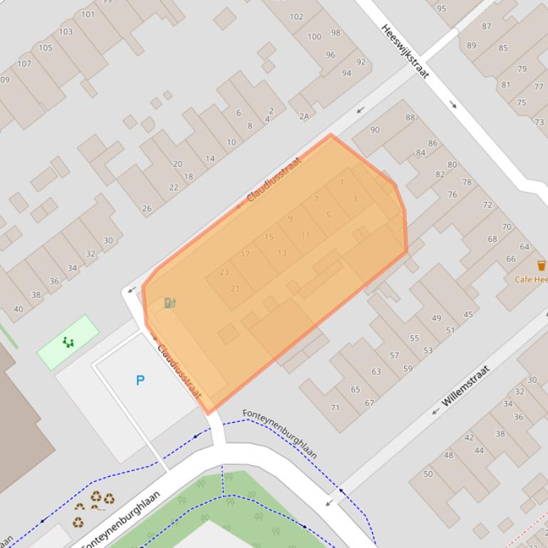 Kaart van postcodegebied 2275CV.