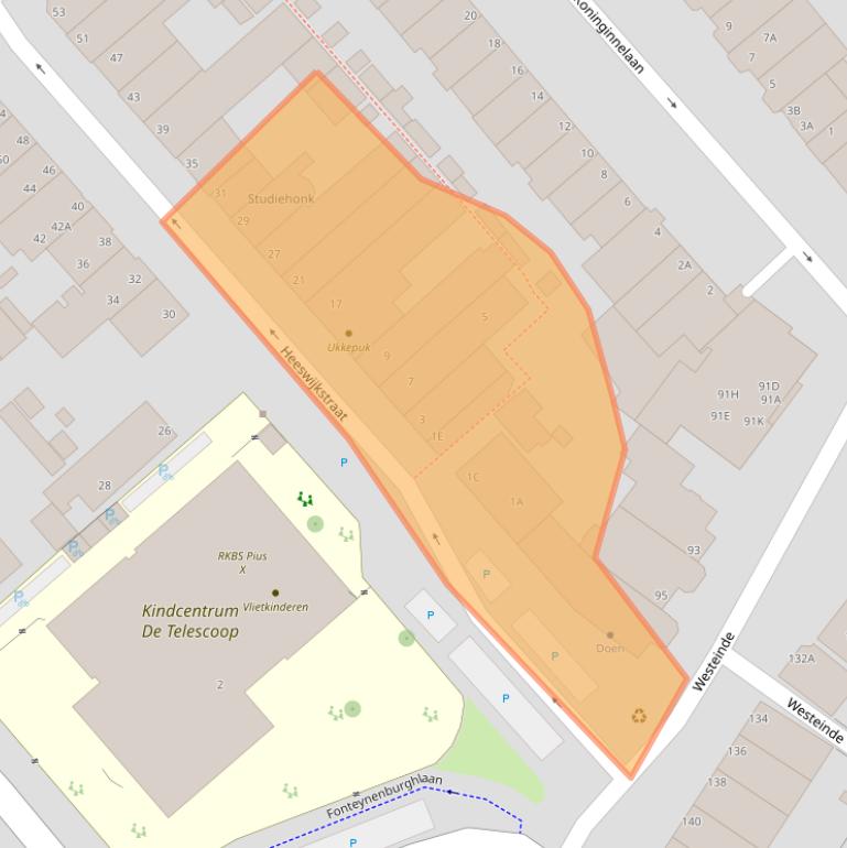 Kaart van postcodegebied 2275EA.