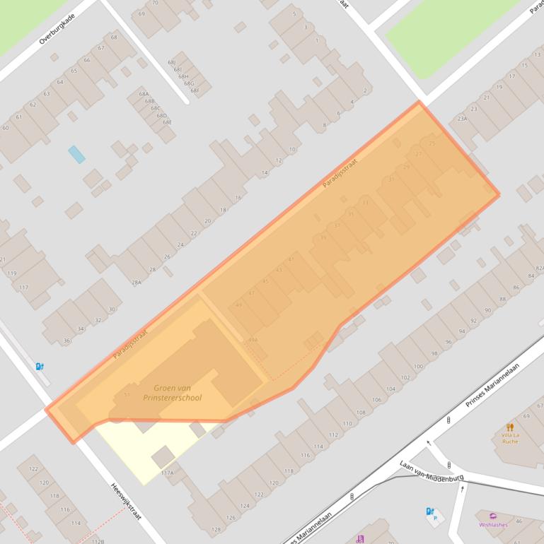 Kaart van postcodegebied 2275EK.