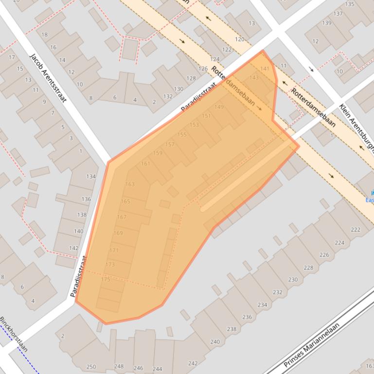 Kaart van postcodegebied 2275EN.