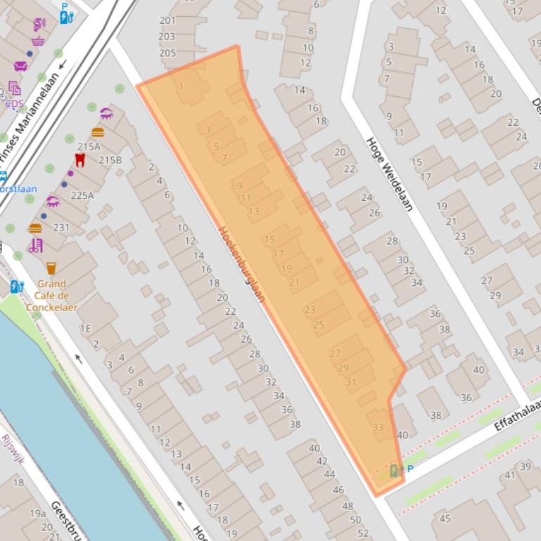 Kaart van postcodegebied 2275TC.