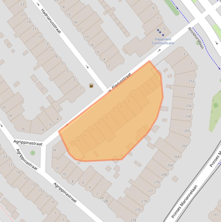 Kaart van postcodegebied 2275VG.