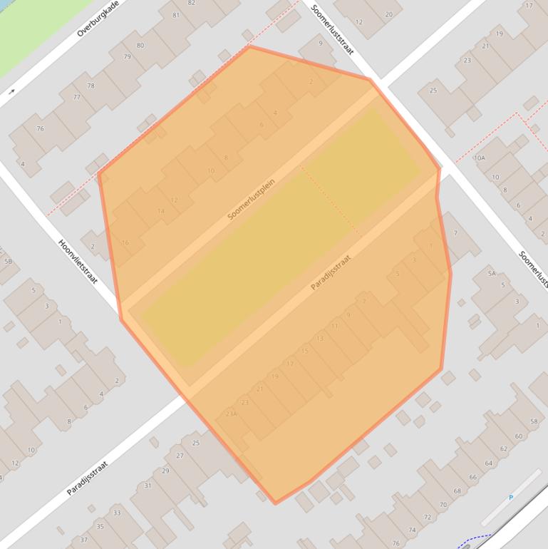 Kaart van postcodegebied 2275XM.