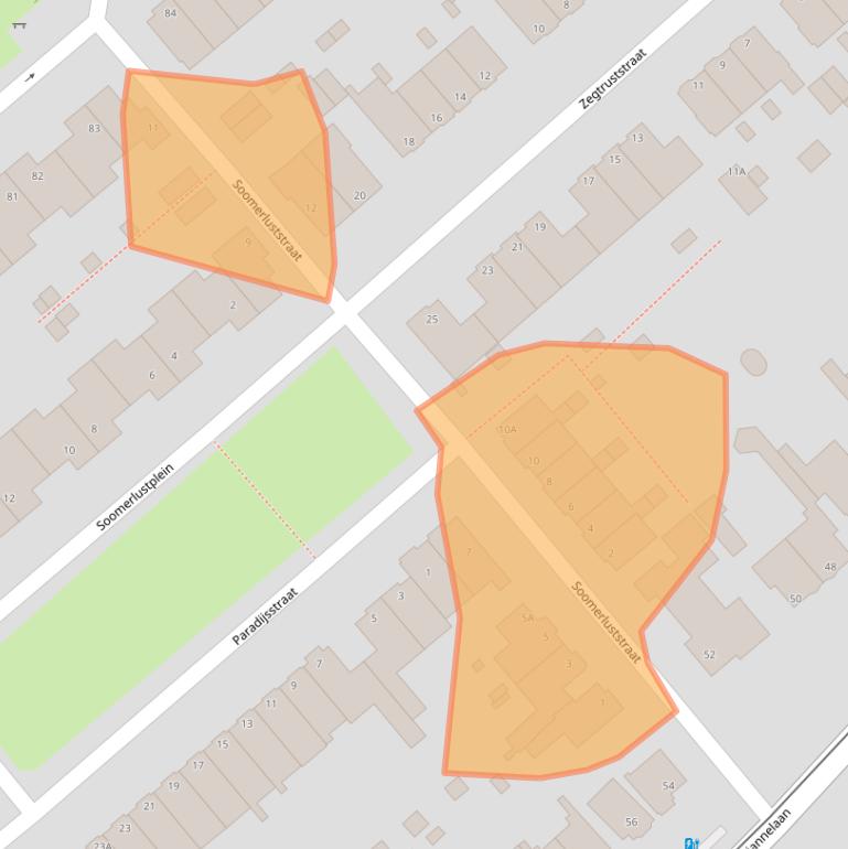 Kaart van postcodegebied 2275XN.