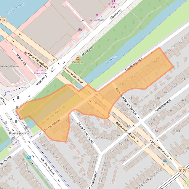 Kaart van postcodegebied 2275XT.