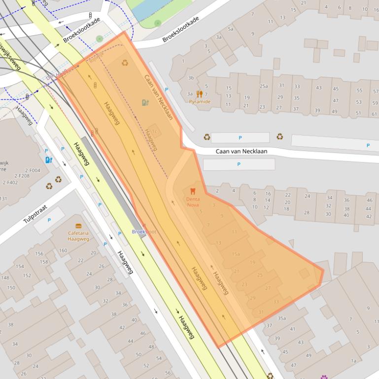 Kaart van postcodegebied 2281AA.