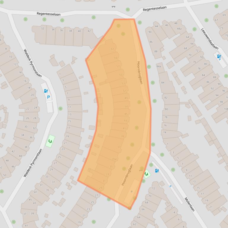 Kaart van postcodegebied 2281AV.